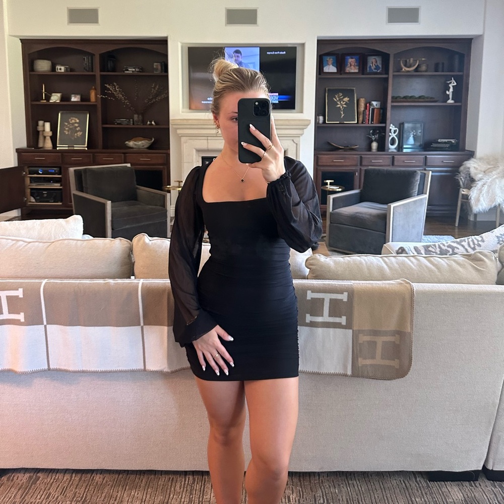 Black Body Con Windsor Dress